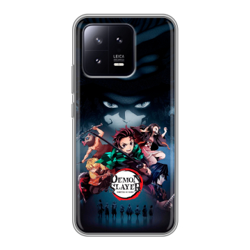 Силиконовый чехол на Xiaomi 13 с принтом Demon Slayer Клинок рассекающий демонов Силиконовый чехол на Xiaomi 13 с принтом Demon Slayer Клинок рассекающий демонов