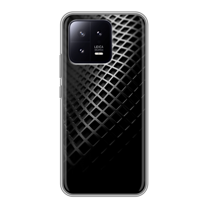 Силиконовый противоударный чехол на Xiaomi 13 с принтом Текстура металла Силиконовый противоударный чехол на Xiaomi 13 с принтом Текстура металла