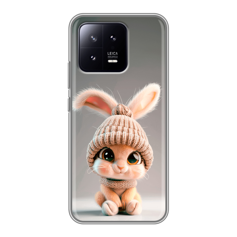 Силиконовый противоударный чехол на Xiaomi 13 с принтом Кролик Силиконовый противоударный чехол на Xiaomi 13 с принтом Кролик