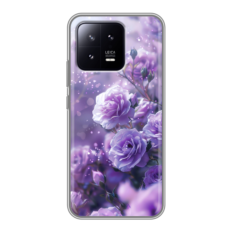 Силиконовый чехол на Xiaomi 13 с принтом Розы цветы Силиконовый чехол на Xiaomi 13 с принтом Розы цветы