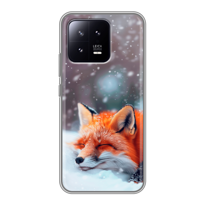 Силиконовый чехол на Xiaomi 13 с принтом лиса Силиконовый чехол на Xiaomi 13 с принтом лиса