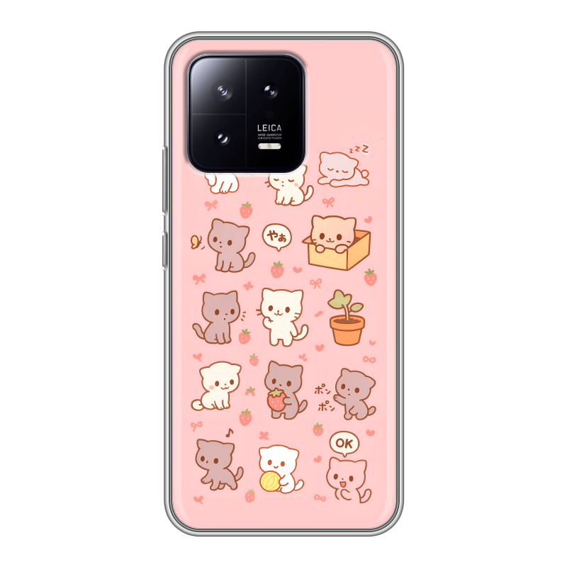 Силиконовый чехол на Xiaomi 13 с принтом Hello Kitty Хелоу Кити Силиконовый чехол на Xiaomi 13 с принтом Hello Kitty Хелоу Кити