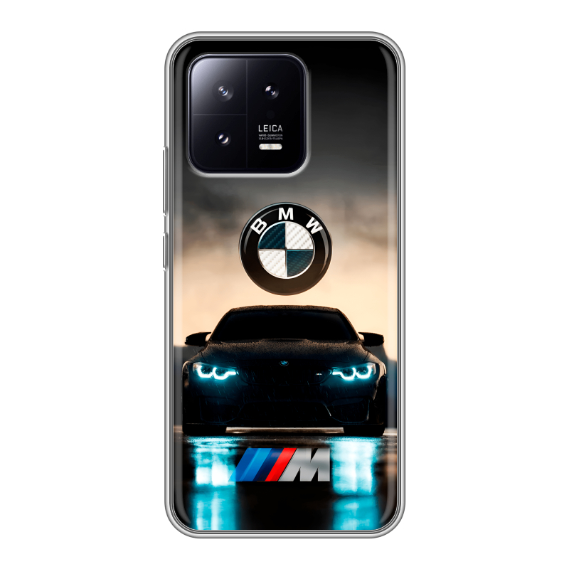 Силиконовый чехол на Xiaomi 13 с принтом БМВ BMW Силиконовый чехол на Xiaomi 13 с принтом БМВ BMW