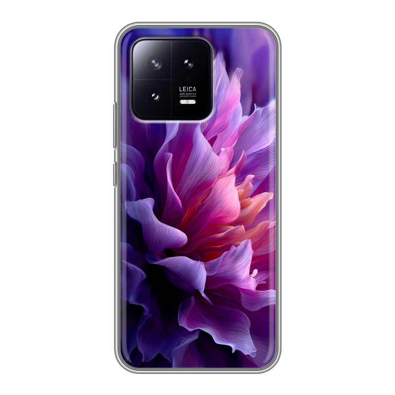 Силиконовый чехол на Xiaomi 13 с принтом женский цветы Силиконовый чехол на Xiaomi 13 с принтом женский цветы