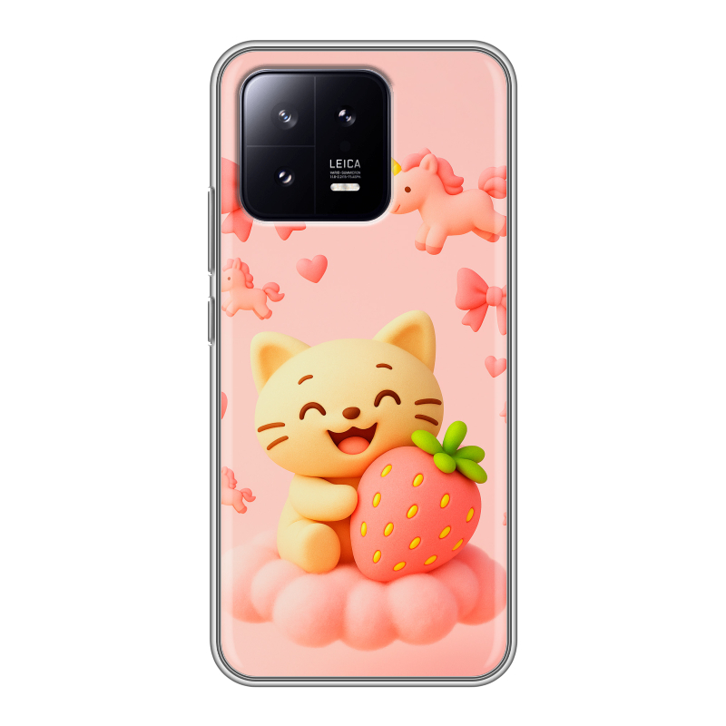 Силиконовый чехол на Xiaomi 13 с принтом для девочек Силиконовый чехол на Xiaomi 13 с принтом для девочек