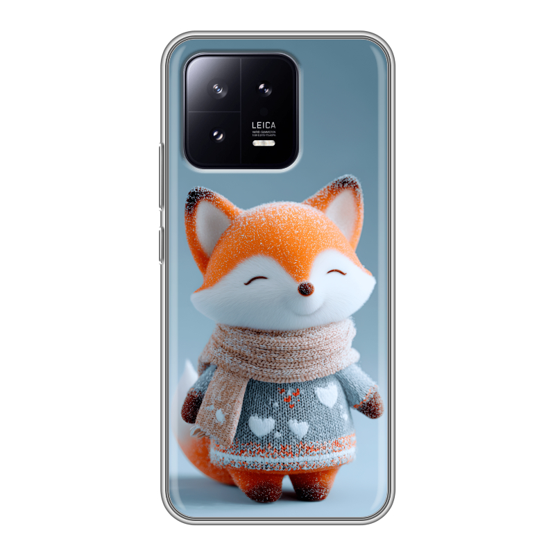 Силиконовый противоударный чехол на Xiaomi 13 с принтом Лиса Силиконовый противоударный чехол на Xiaomi 13 с принтом Лиса