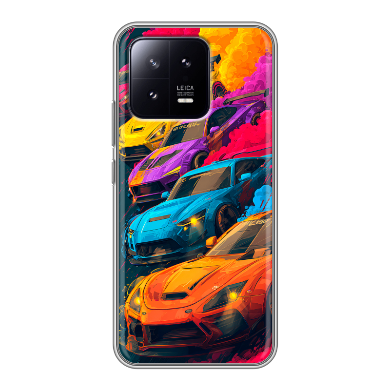 Силиконовый чехол на Xiaomi 13 с принтом Тачки Силиконовый чехол на Xiaomi 13 с принтом Тачки