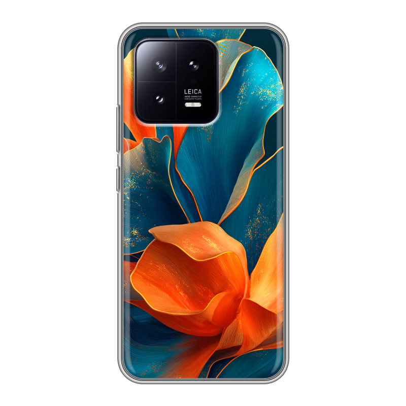 Силиконовый чехол на Xiaomi 13 с принтом Цветы Силиконовый чехол на Xiaomi 13 с принтом Цветы