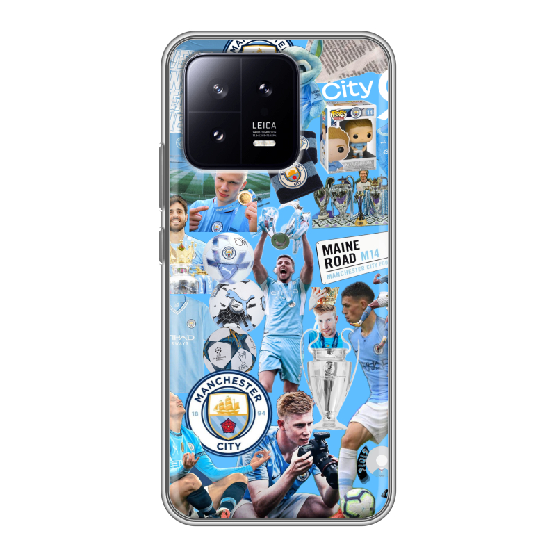 Силиконовый чехол на Xiaomi 13 с принтом Man City Манчестер Сити Силиконовый чехол на Xiaomi 13 с принтом Man City Манчестер Сити