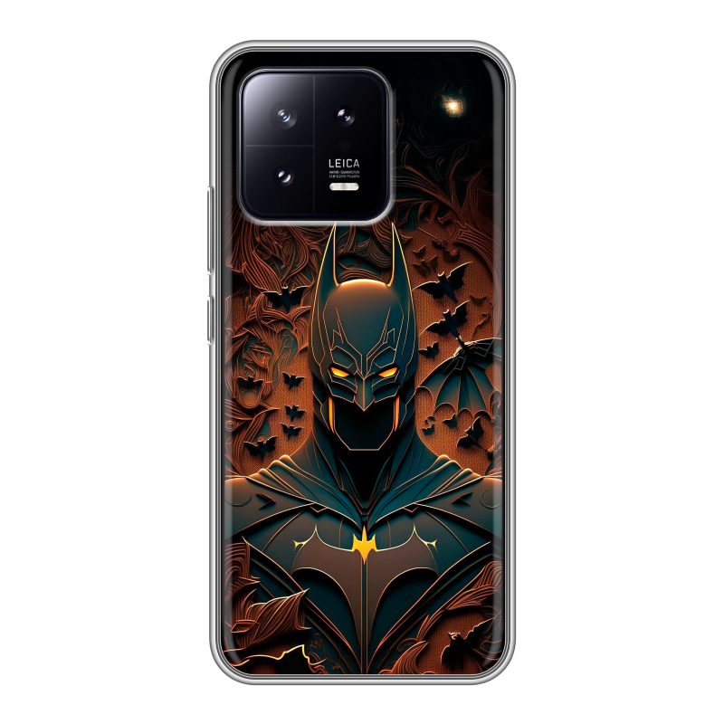 Силиконовый чехол на Xiaomi 13 с принтом Batman Бэтмен Силиконовый чехол на Xiaomi 13 с принтом Batman Бэтмен