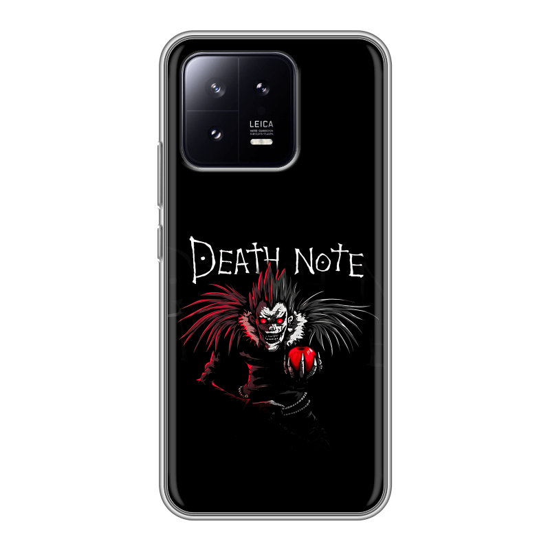 Силиконовый чехол на Xiaomi 13 с принтом Death note Тетрадь смерти Силиконовый чехол на Xiaomi 13 с принтом Death note Тетрадь смерти