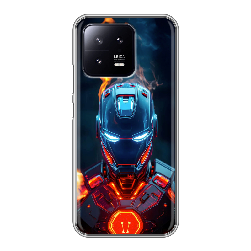 Силиконовый чехол на Xiaomi 13 с принтом IronMan Железный человек Силиконовый чехол на Xiaomi 13 с принтом IronMan Железный человек