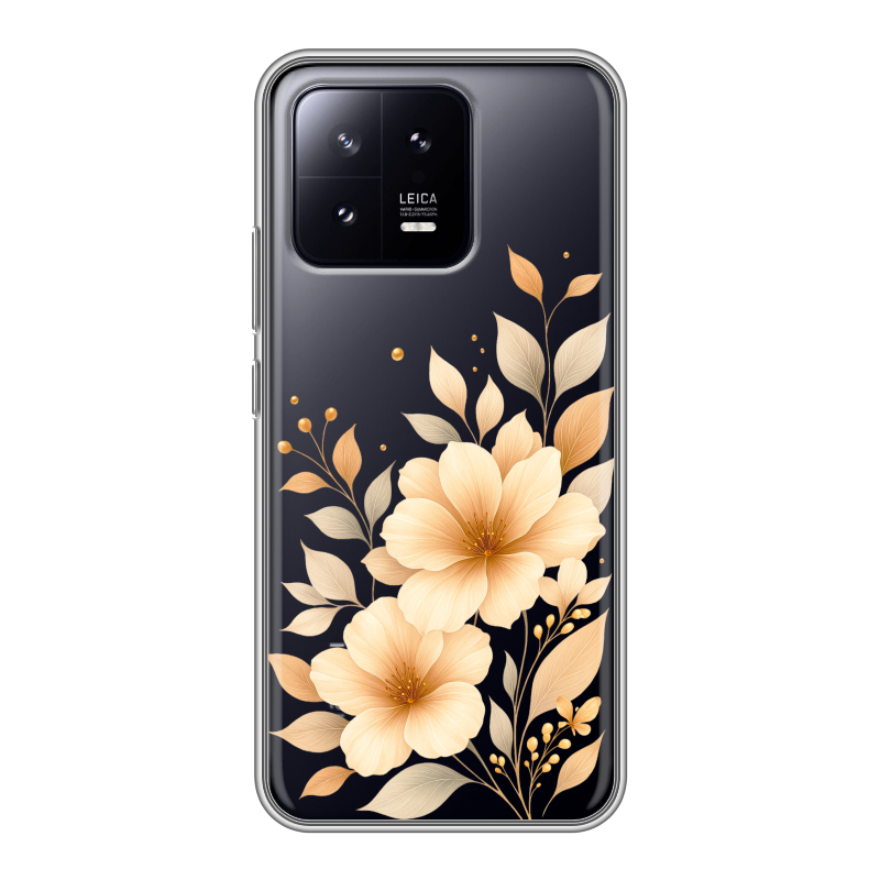 Силиконовый противоударный чехол на Xiaomi 13 с принтом для девушки Силиконовый противоударный чехол на Xiaomi 13 с принтом для девушки