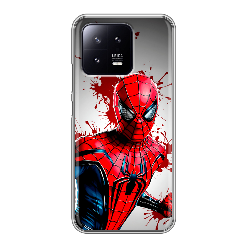 Силиконовый чехол на Xiaomi 13 с принтом Spiderman Человек паук Силиконовый чехол на Xiaomi 13 с принтом Spiderman Человек паук