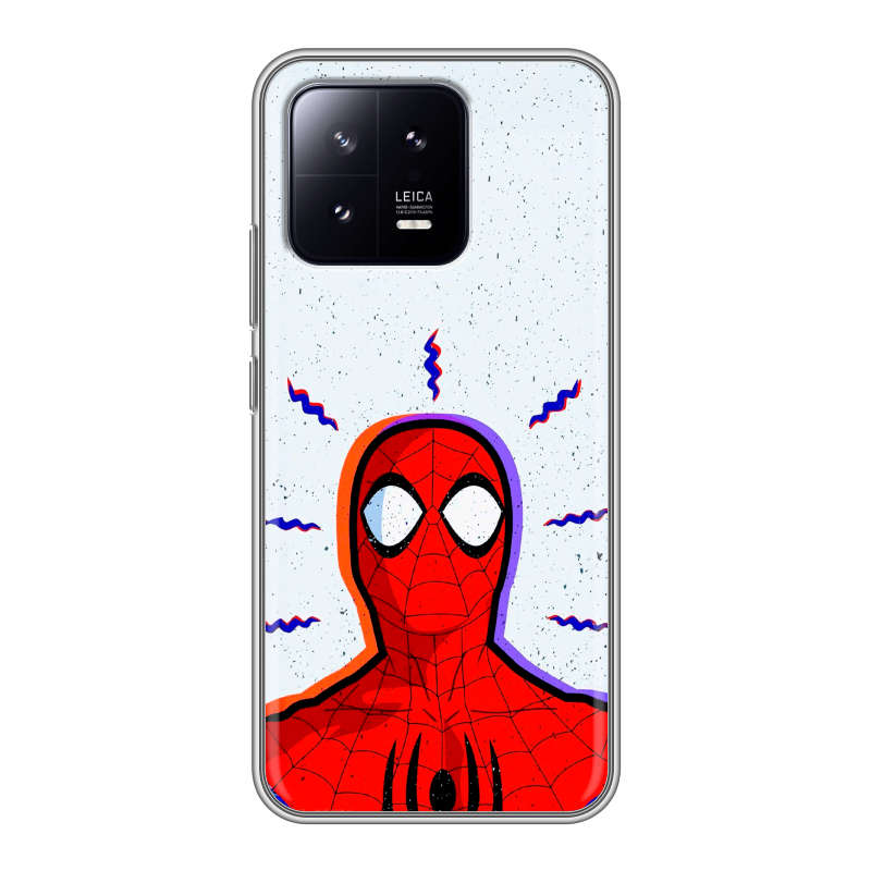 Силиконовый чехол на Xiaomi 13 с принтом Spiderman Человек паук Силиконовый чехол на Xiaomi 13 с принтом Spiderman Человек паук