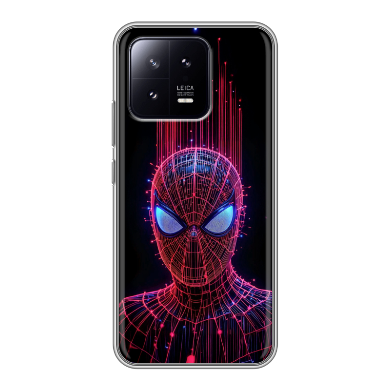 Силиконовый противоударный чехол на Xiaomi 13 с принтом Spiderman Человек паук Силиконовый противоударный чехол на Xiaomi 13 с принтом Spiderman Человек паук