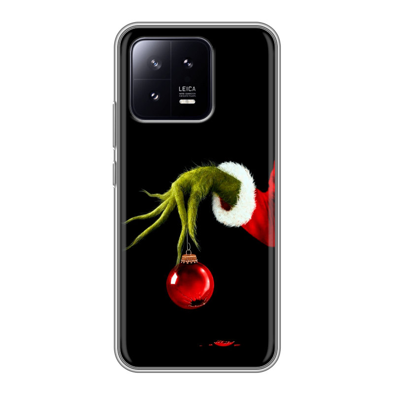 Силиконовый чехол на Xiaomi 13 с принтом Новый год Гринч Силиконовый чехол на Xiaomi 13 с принтом Новый год Гринч