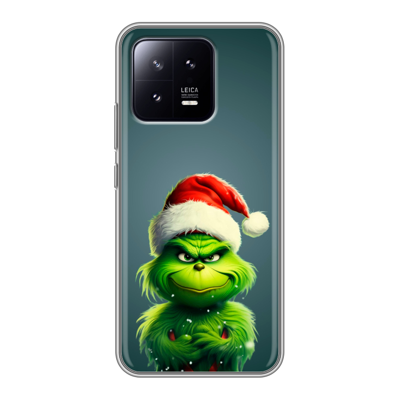 Силиконовый противоударный чехол на Xiaomi 13 с принтом Новый год Силиконовый противоударный чехол на Xiaomi 13 с принтом Новый год