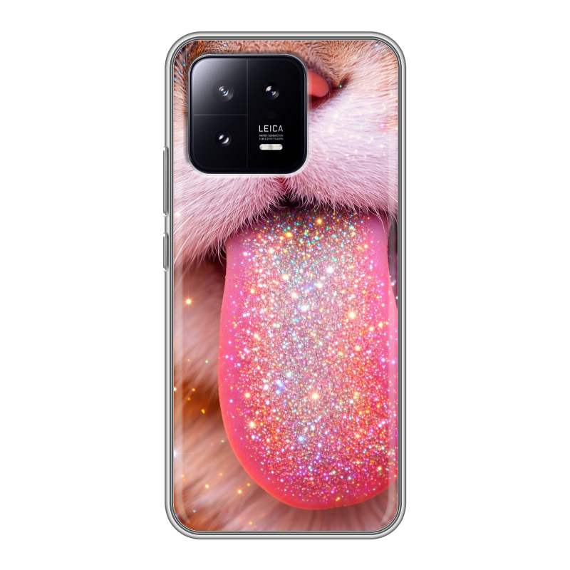 Силиконовый противоударный чехол на Xiaomi 13 с принтом для девочек Силиконовый противоударный чехол на Xiaomi 13 с принтом для девочек