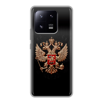 Силиконовый чехол на Xiaomi 13 Pro с принтом Герб России