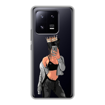 Силиконовый чехол на Xiaomi 13 Pro с принтом Женские принты