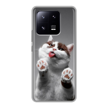 Силиконовый чехол на Xiaomi 13 Pro с принтом Коты