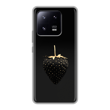 Силиконовый чехол на Xiaomi 13 Pro с принтом Черная клубника
