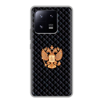 Силиконовый чехол на Xiaomi 13 Pro с принтом Герб России принт