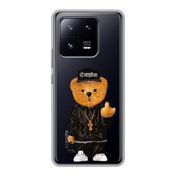 Силиконовый чехол на Xiaomi 13 Pro с принтом Мишка