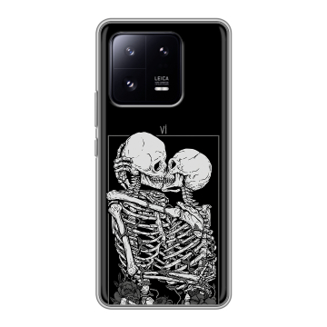 Силиконовый чехол на Xiaomi 13 Pro с принтом Поцелуй скелетов Силиконовый чехол на Xiaomi 13 Pro с принтом Поцелуй скелетов