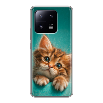 Силиконовый чехол на Xiaomi 13 Pro с принтом котенок Силиконовый чехол на Xiaomi 13 Pro с принтом котенок