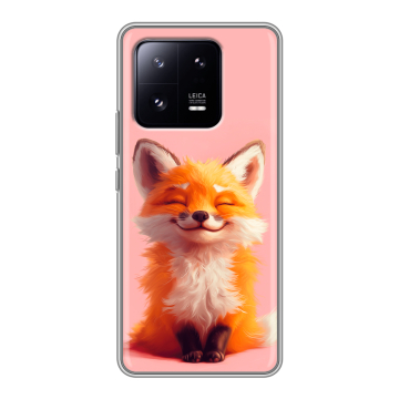 Силиконовый чехол на Xiaomi 13 Pro с принтом милая лиса Силиконовый чехол на Xiaomi 13 Pro с принтом милая лиса