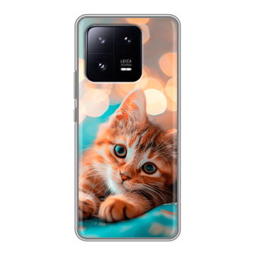 Силиконовый чехол на Xiaomi 13 Pro с принтом котик