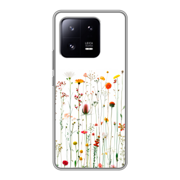 Силиконовый чехол на Xiaomi 13 Pro с принтом цветы