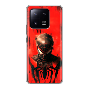 Силиконовый чехол на Xiaomi 13 Pro с принтом человек паук spiderman Силиконовый чехол на Xiaomi 13 Pro с принтом человек паук spiderman