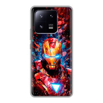 Силиконовый чехол на Xiaomi 13 Pro с принтом Железный человек Ironman Силиконовый чехол на Xiaomi 13 Pro с принтом Железный человек Ironman