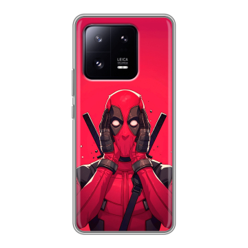 Силиконовый чехол на Xiaomi 13 Pro с принтом Дедпул Deadpool Силиконовый чехол на Xiaomi 13 Pro с принтом Дедпул Deadpool