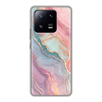 Силиконовый чехол на Xiaomi 13 Pro с принтом розовый мрамор Силиконовый чехол на Xiaomi 13 Pro с принтом розовый мрамор
