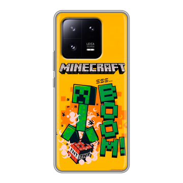 Силиконовый чехол на Xiaomi 13 Pro с принтом Майнкрафт Minecraft Силиконовый чехол на Xiaomi 13 Pro с принтом Майнкрафт Minecraft