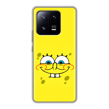 Силиконовый чехол на Xiaomi 13 Pro с принтом спанчбоб спанч боб Силиконовый чехол на Xiaomi 13 Pro с принтом спанчбоб спанч боб