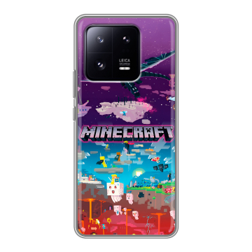 Силиконовый чехол на Xiaomi 13 Pro с принтом Майнкрафт Minecraft Силиконовый чехол на Xiaomi 13 Pro с принтом Майнкрафт Minecraft
