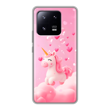 Силиконовый чехол на Xiaomi 13 Pro с принтом Единорог