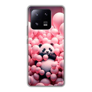 Силиконовый чехол на Xiaomi 13 Pro с принтом Панда Силиконовый чехол на Xiaomi 13 Pro с принтом Панда