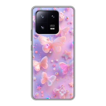 Силиконовый чехол на Xiaomi 13 Pro с принтом Бабочки Силиконовый чехол на Xiaomi 13 Pro с принтом Бабочки
