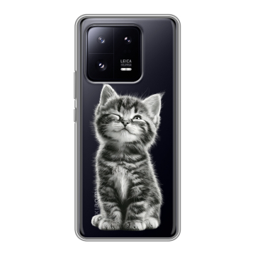 Силиконовый чехол на Xiaomi 13 Pro с принтом Котенок