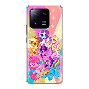 Силиконовый чехол на Xiaomi 13 Pro с принтом My little pony Дружба чудо Силиконовый чехол на Xiaomi 13 Pro с принтом My little pony Дружба чудо
