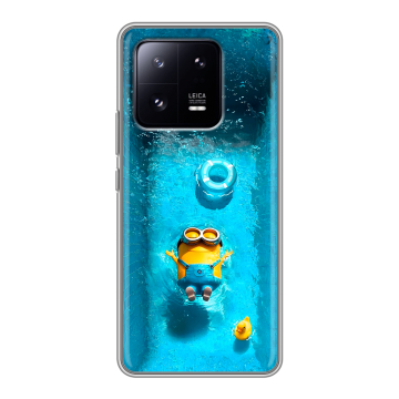 Силиконовый чехол на Xiaomi 13 Pro с принтом Миньоны