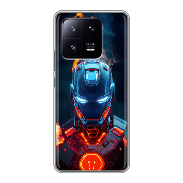Силиконовый чехол на Xiaomi 13 Pro с принтом IronMan Железный человек Силиконовый чехол на Xiaomi 13 Pro с принтом IronMan Железный человек