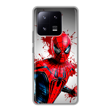 Силиконовый чехол на Xiaomi 13 Pro с принтом Spiderman Человек паук