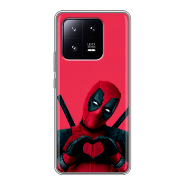 Силиконовый чехол на Xiaomi 13 Pro с принтом Дедпул Deadpool Силиконовый чехол на Xiaomi 13 Pro с принтом Дедпул Deadpool